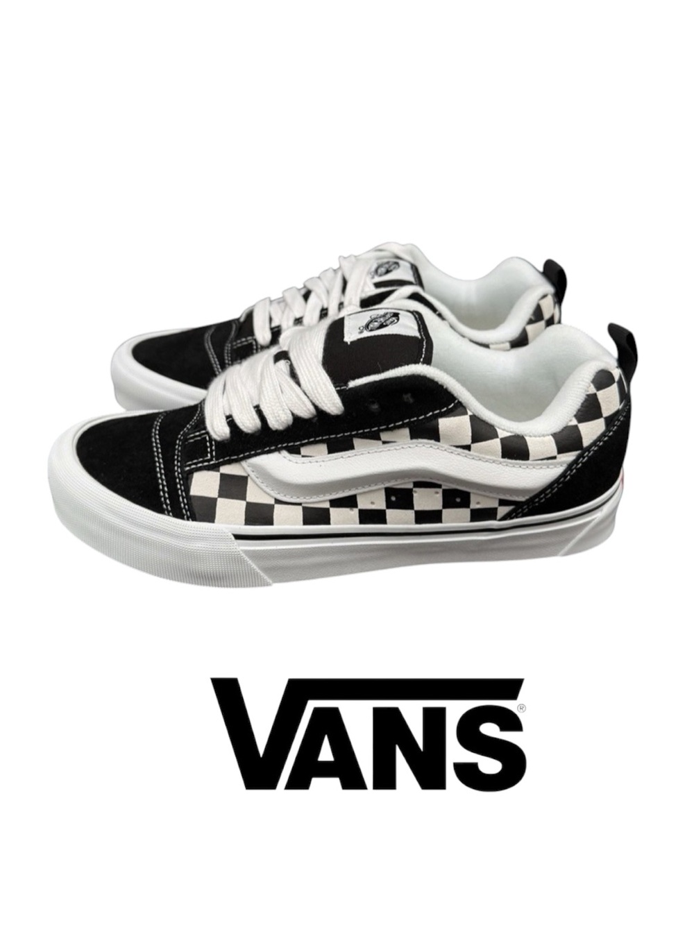 Vans Knu Skool Checkerboard Black White NIB - Multiple Sizes Available